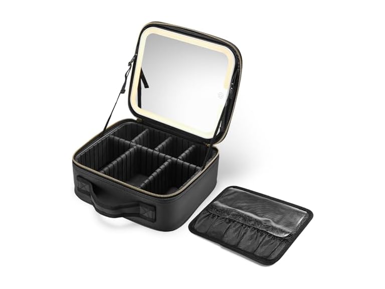 Makeup Bag with LED Mirror