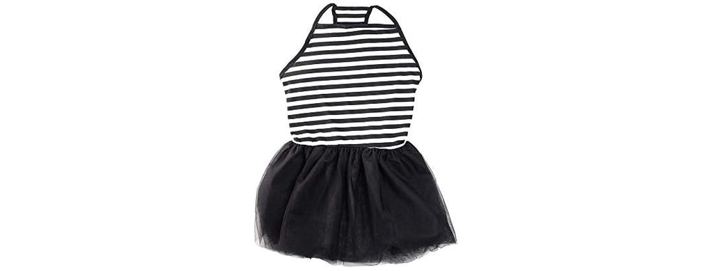 Midlee Elegant Black & White Stripe Tutu