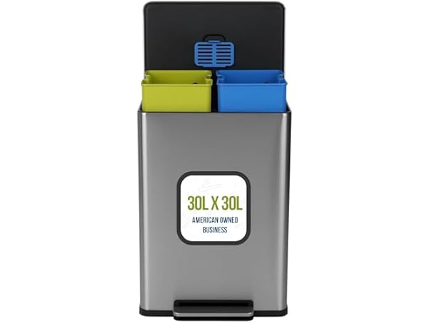 Simpli-Magic 16 Gallon (60L) Step Trash Can