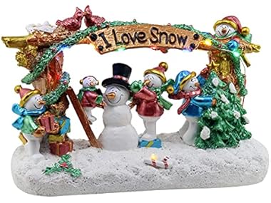 Lighted Snowman Christmas Village