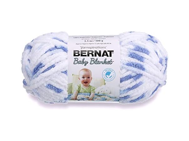 Bernat Baby Blanket Yarn, 3.5 oz, Gauge 6 Little Denim