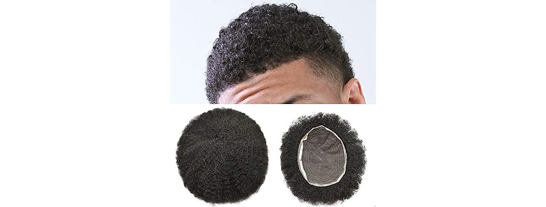 F M FACE MIRACLE NEW YORK Afro Toupee for Black Men Real