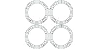 4 Pack 14" Metal Wire Wreath Frame
