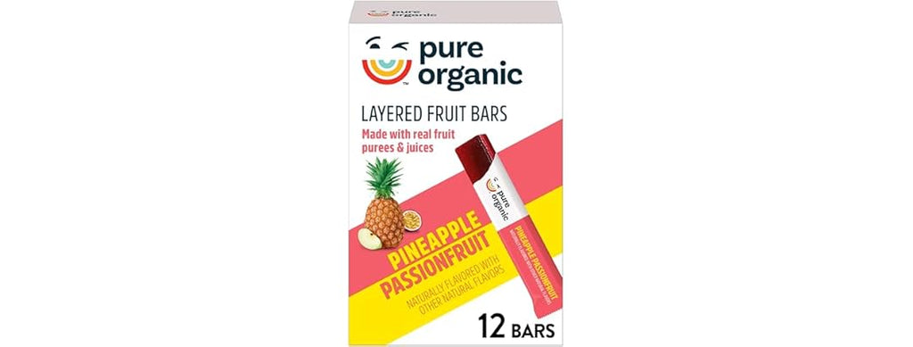 12CT Pure Organic, Layered Fruit Bars, Pineapple Passionfruit