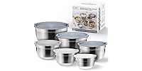12 Pc Mixing Bowls with Lids Gray