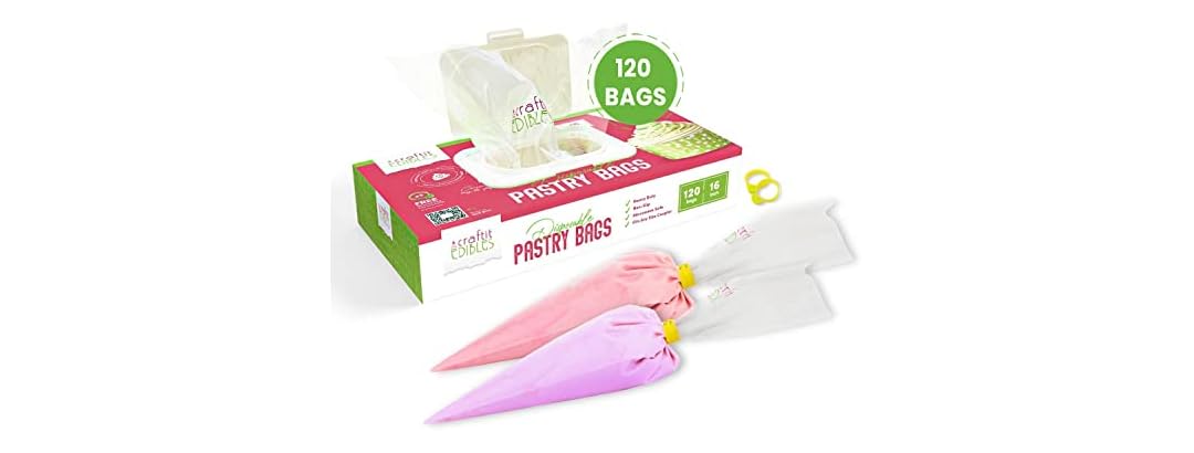 Disposable Piping Bags 16" 120-Pack