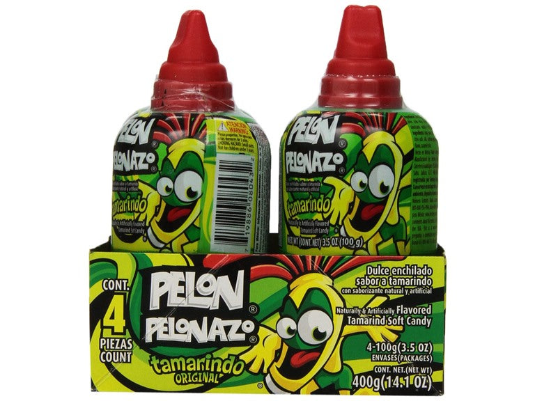 4PK PELONAZO Candy, Tamarind Push-Pops, 14.1 Oz