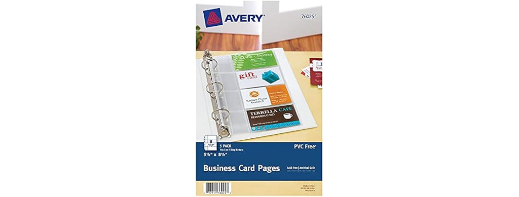 Avery Clear Business Card Organizers