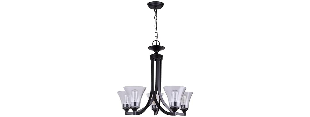 Canarm Chandelier, Clear Glass