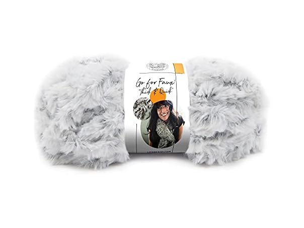 Lion Brand Yarn (1 Skein) Go for Faux Chinchilla