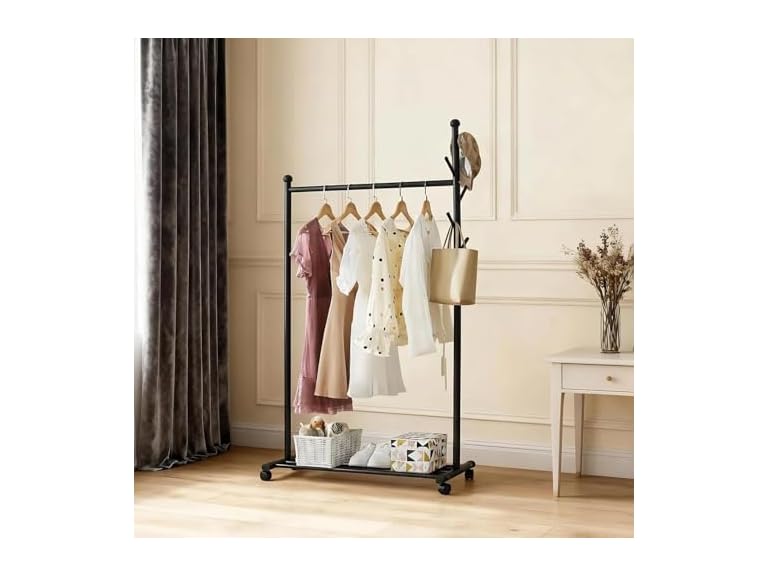 Takywep 41.34'' Length Standing Coat Rack with Wheels