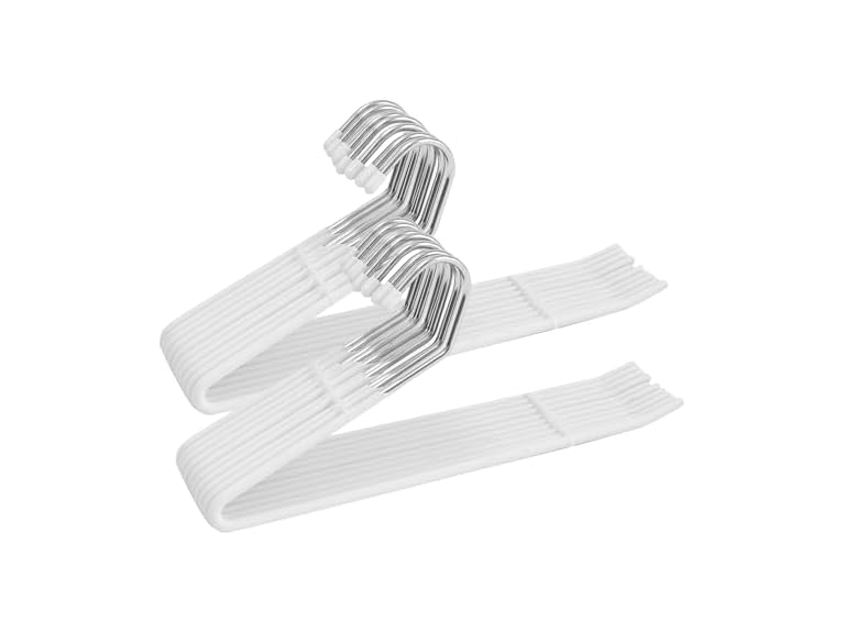 CROS 20 Pack Non-Slip Pants Hangers White