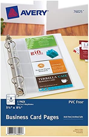 Avery Clear Business Card Organizers