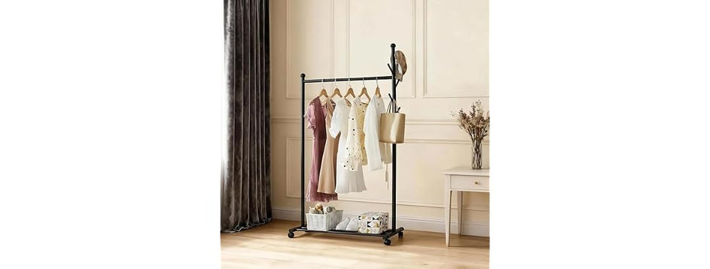 Takywep 41.34'' Length Standing Coat Rack with Wheels