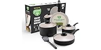 GreenLife 8pc Nonstick Cookware Set, Black