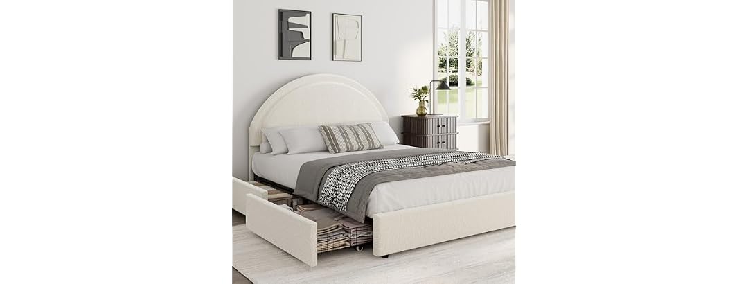 Garvee Full Size Bed Frame with Storage