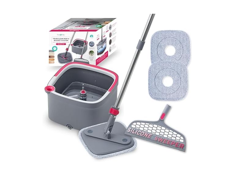 True & Tidy True Clean Spin Mop & Bucket