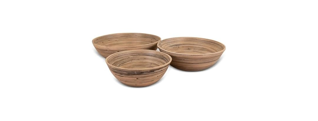 LEXA Bamboo 3-Piece Bowl Set – 12, 10 & 8 Inch