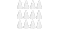 12-Pc White Foam Cones for DIY Crafts
