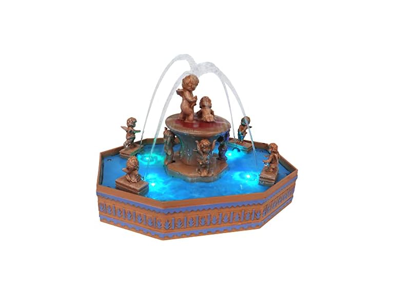 Christmas Village Fountain Scene