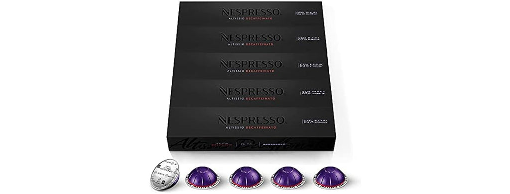 Nespresso Vertuo Altissio Decaffeinato Espresso Capsules, 90-Count