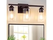 3-Light Bathroom Light Fixtures, 19" Modern
