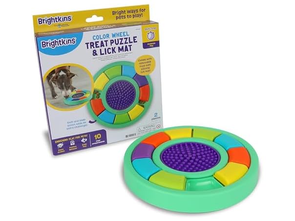 Brightkins Color Wheel Treat Puzzle & Lick Mat