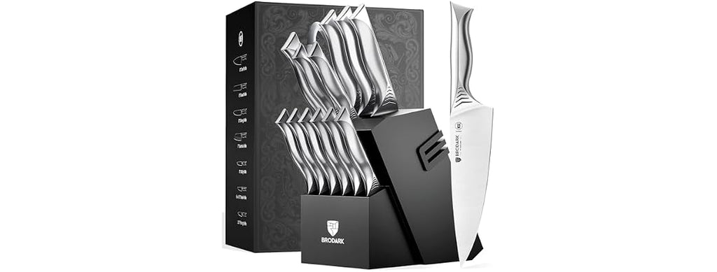 BRODARK 15-Piece Knife Block Set