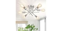 TOBUSA 6-Light Silver Ceiling Light Fixture