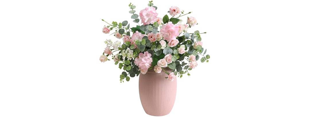 10Pcs Faux Silk Rose Artificial Flowers