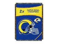 LA Rams 2X Super Bowl Champs Blanket