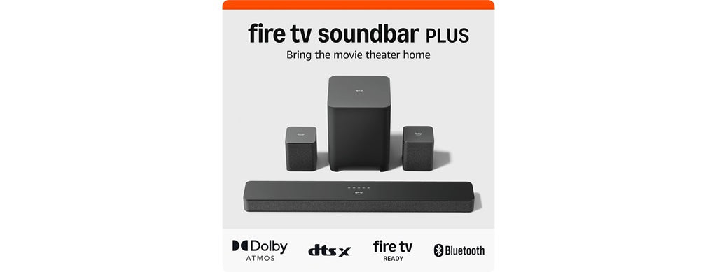 Amazon Fire TV 5.1 Soundbar Plus, Subwoofer & Surround Speakers