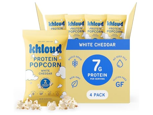4PK Khloud Protein Popcorn 7g Protein - White Cheddar