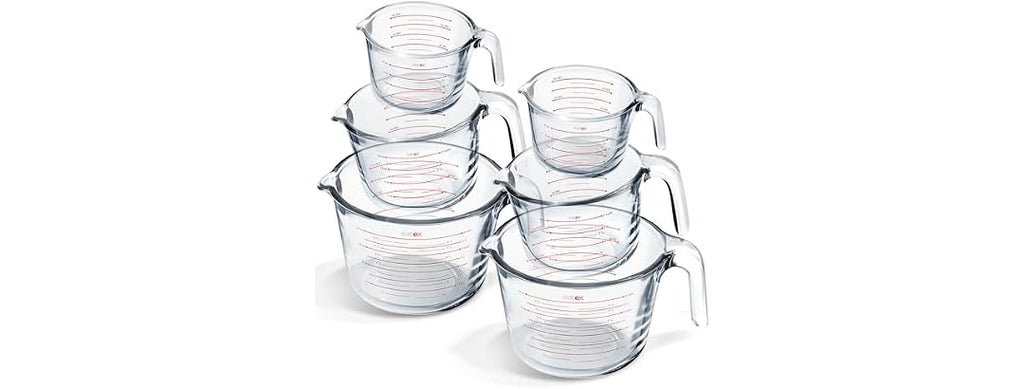 Eatex Glass Measuring Cups Set of 6 - Liquid