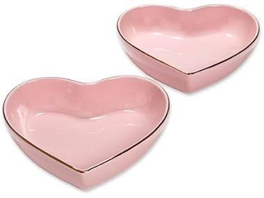 Paris Hilton 2-Piece Heart Dish Set,Pink
