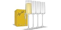 JoyJolt Sidney Champagne Flutes, Set of 4