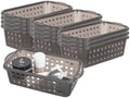 Cetomo Plastic Storage Baskets with Handle, 12 Pack 