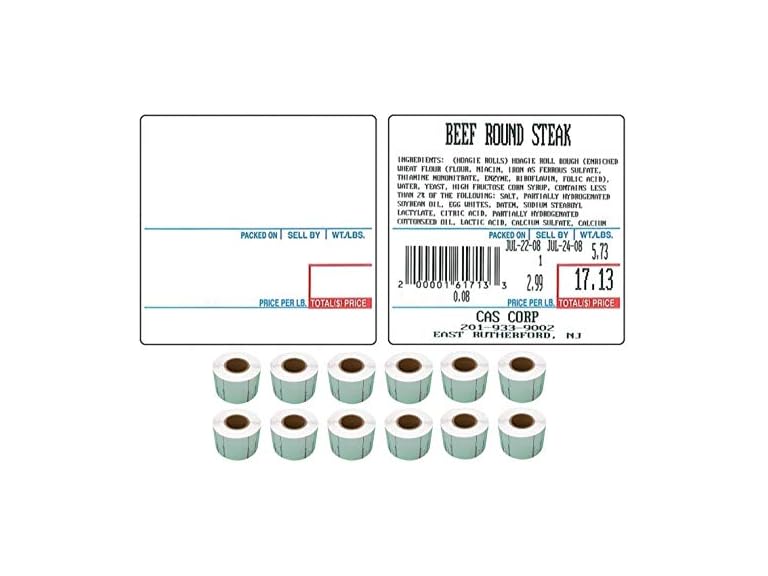 CAS CAS LST-8020 Direct Thermal Labels - 12