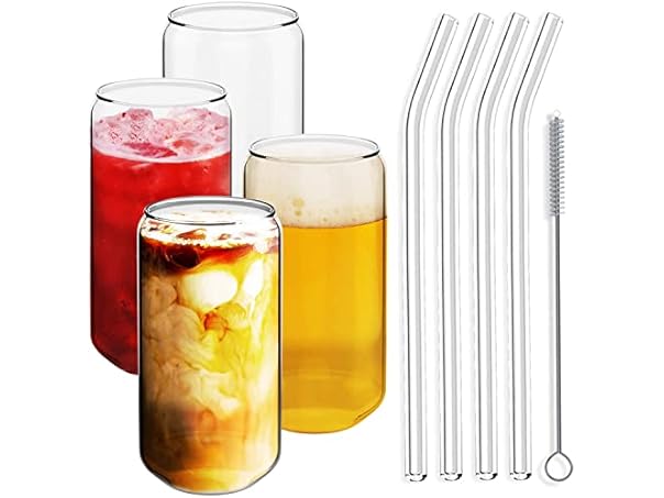 Can Shaped Beer Glasses 20oz Set of 8