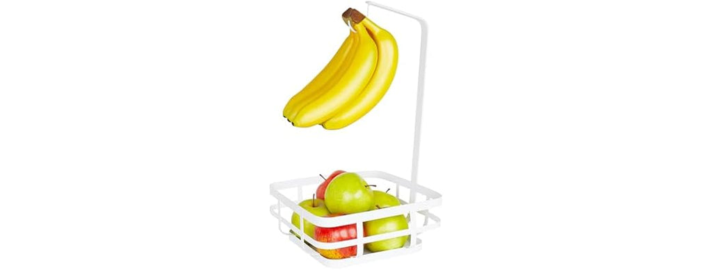 Spectrum Fruit Basket with Banana Hanger White