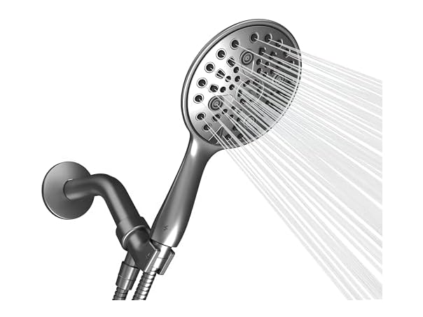 6" Handheld Shower Head 6-Spray 70" Hose
