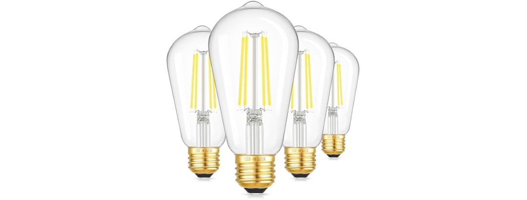 Dimmable ST58 Antique Clear Vintage Edison LED Bulbs