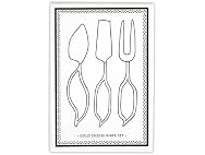 Santa Barbara Design Studio Cheese Knives 3-Piece, Gold