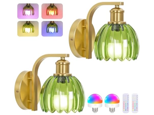 Rechargeable Battery Operated Wall Sconce 2PK