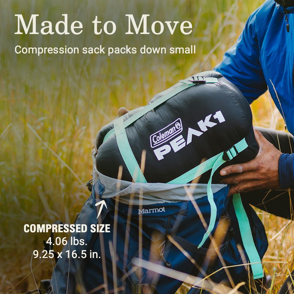 PEAK1™ 0°F Mummy Down Sleeping Bag - Long