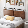 HouseMila Brown Leather King Headboard