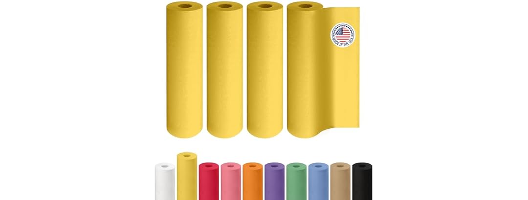 Yellow Kraft Paper Roll 12" 100ft 4-Pack
