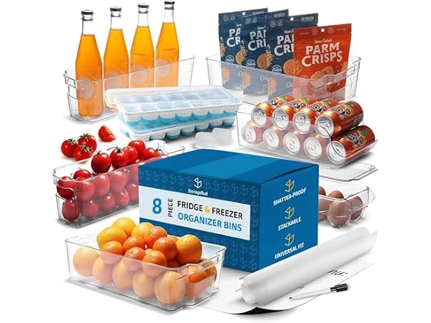 Hearth & Harbor 28 Piece Fridge Organizer Bins