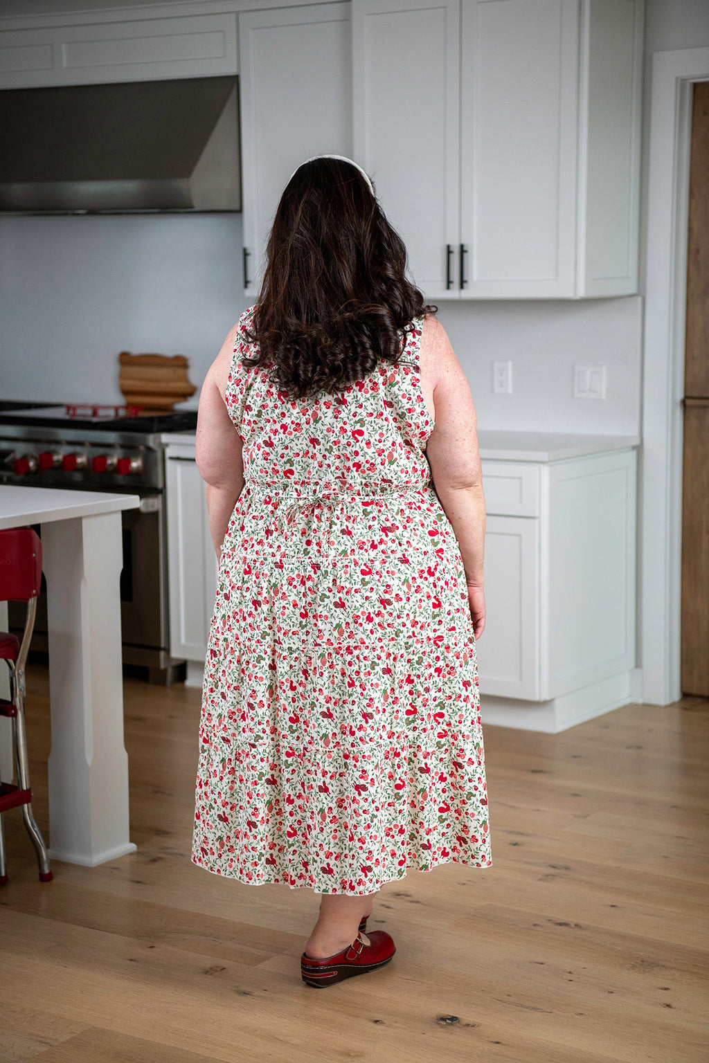 Fancy Farm Dress in Cherry