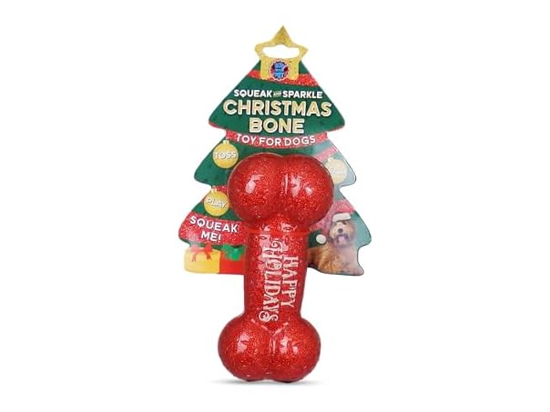 Bow Wow Pet Happy Holidays Glitter Bone